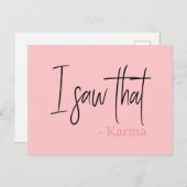 Grappig dat ik die karma-quote slogan zag briefkaart (Voorkant / Achterkant)