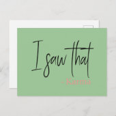 Grappig dat ik die karma-quote slogan zag briefkaart (Voorkant / Achterkant)