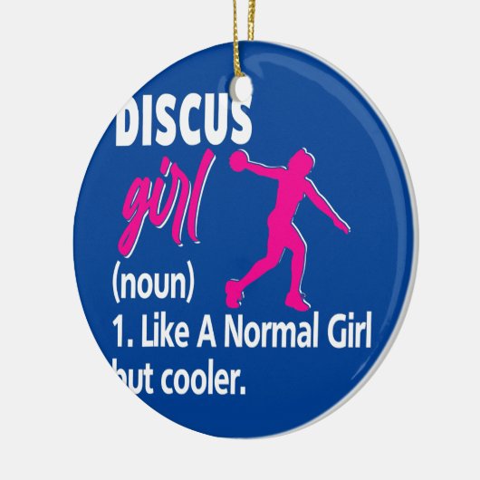 Grappig dat ik dingen beschouw als 'Discus Girl Th Keramisch Ornament (Links)