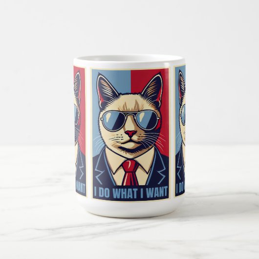 Grappig dat ik doe wat ik wil Cat Lover Cool Meme Koffiemok (Center)