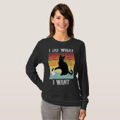 Grappig dat ik doe wat ik wil dat Black Cat Red C T-shirt (Voorkant volledig)