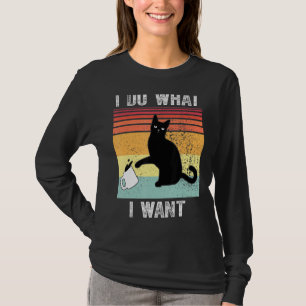 Grappig dat ik doe wat ik wil dat Black Cat Red C T-shirt