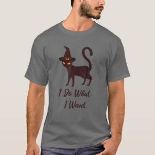 Grappig dat ik doe wat ik wil dat ik een zwarte ka t-shirt