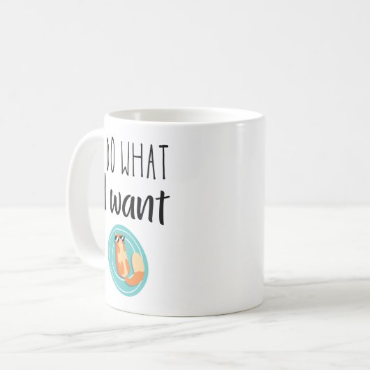 Grappig dat ik doe wat ik wil koffiemok (Voorkant links)