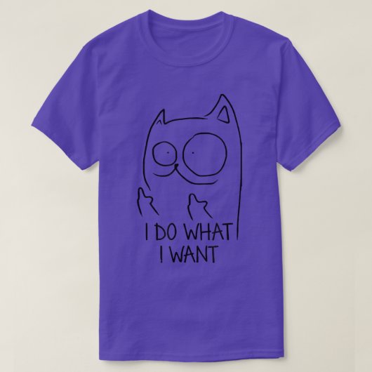Grappig dat ik doe wat ik wil met mijn kat t-shirt (Design voorkant)
