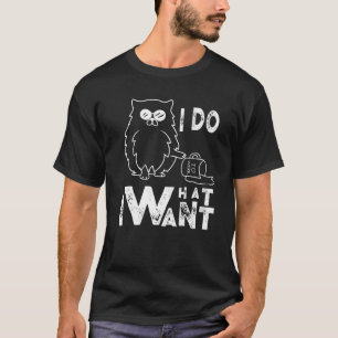 Grappig dat ik doe wat ik wil met mijn kattesteent t-shirt