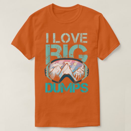 Grappig dat ik dol ben op grote pompen, snowboarde t-shirt (Design voorkant)