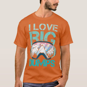 Grappig dat ik dol ben op grote pompen, snowboarde t-shirt