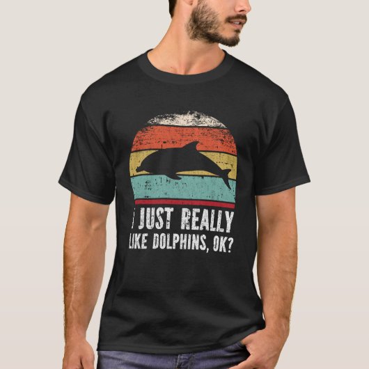 Grappig dat ik dolfijnen leuk vind. t-shirt (Voorkant)