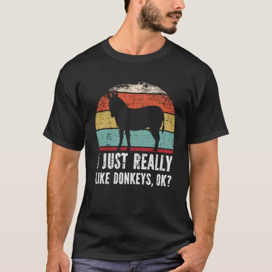 Grappig dat ik Donkeys echt leuk vind. T-shirt (Voorkant)