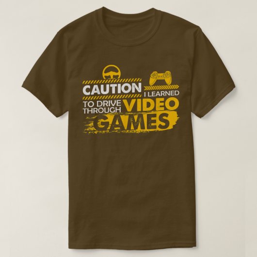 Grappig dat ik door videogame kon rijden t-shirt (Design voorkant)