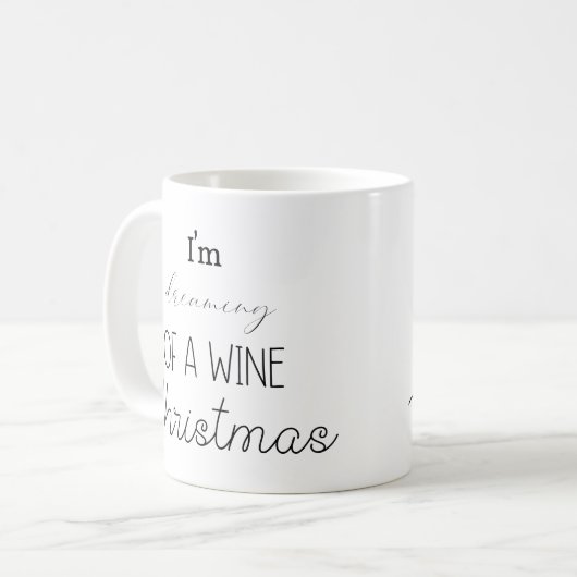 Grappig dat ik droomde van een Wine Kerstmis. Koffiemok (Voorkant links)