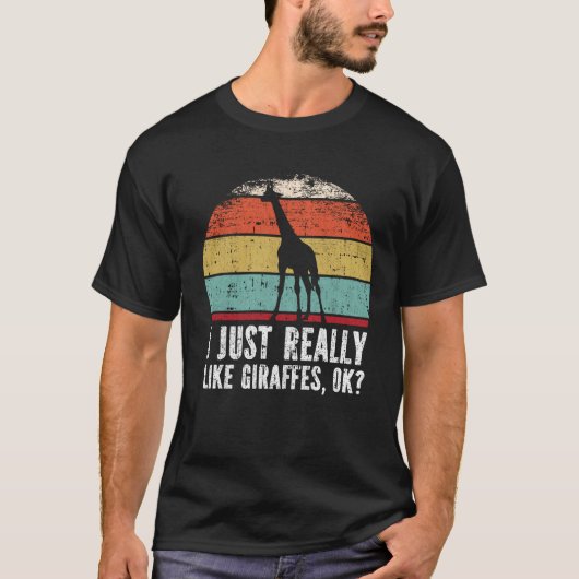 Grappig dat ik echt Giraffes leuk vind. T-shirt (Voorkant)