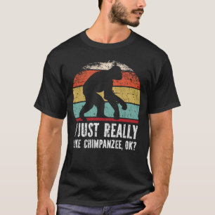 Grappig dat ik echt van Chimpanzee hou. T-shirt