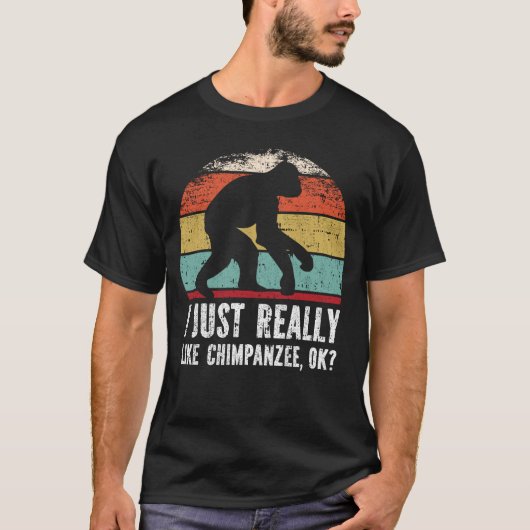 Grappig dat ik echt van Chimpanzee hou. T-shirt (Voorkant)