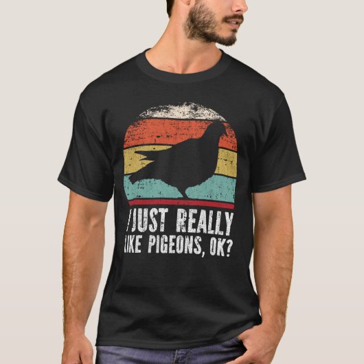 Grappig dat ik echt van duiven hou. t-shirt (Voorkant)
