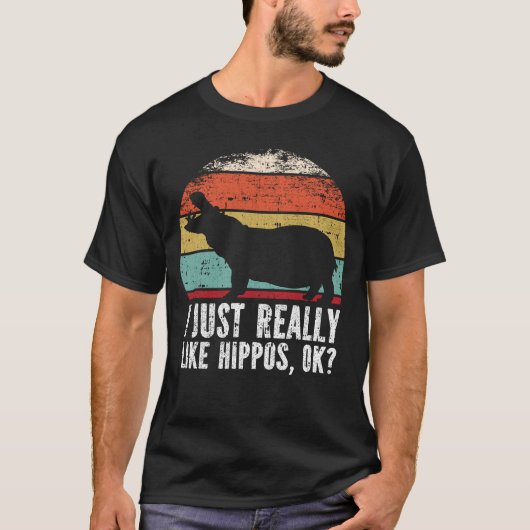 Grappig dat ik echt van Hippos hou. T-shirt (Voorkant)