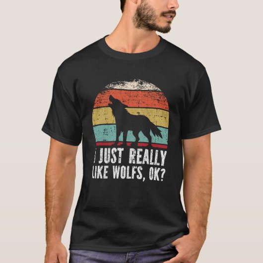 Grappig dat ik echt van wolven hou. t-shirt (Voorkant)