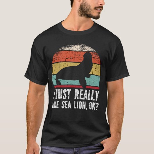 Grappig dat ik echt van zee leeuw hou. t-shirt (Voorkant)