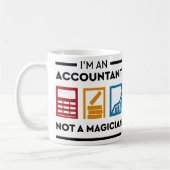 Grappig dat ik een accountant ben, geen tovenaar koffiemok (Links)
