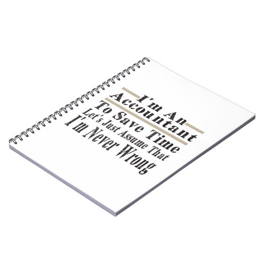 Grappig dat ik een accountant ben om tijd te bespa notitieboek (Linkerzijde)