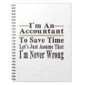 Grappig dat ik een accountant ben om tijd te bespa notitieboek (Voorkant)