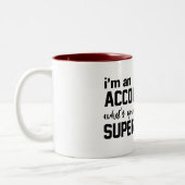 Grappig dat ik een accountant ben wat je Superpowe Tweekleurige Koffiemok (Links)