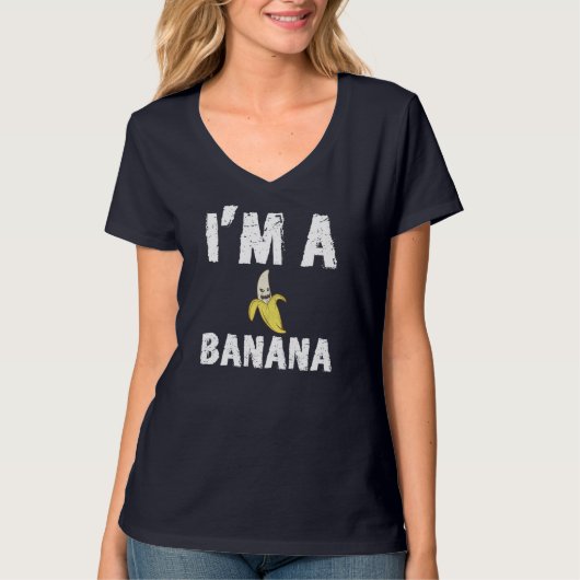 Grappig dat ik een enge banaan ben t-shirt (Voorkant)