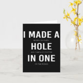 Grappig dat ik een gat maakte in één schijf Golf e Kaart (Gele Bloem)