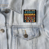 Grappig dat ik een gekke oma heb vierkante button 5,1 cm (In situ)