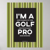 Grappig dat ik een Golf Pro Golf ben Poster (Voorkant)