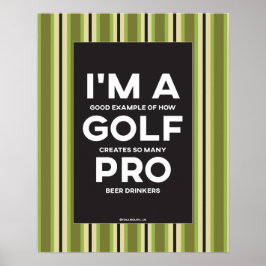 Grappig dat ik een Golf Pro Golf ben Poster