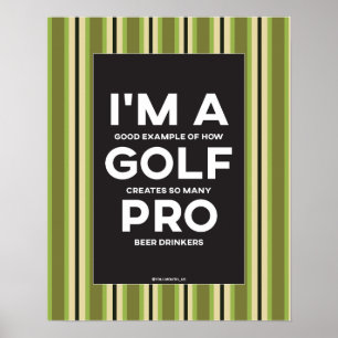 Grappig dat ik een Golf Pro Golf ben Poster
