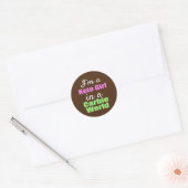 Grappig dat ik een Keto Girl ben in een Carbie-wer Ronde Sticker (Envelop)