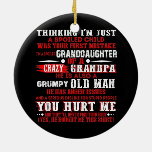 grappig dat ik een kleindochter ben van een keramisch ornament (Achterkant)