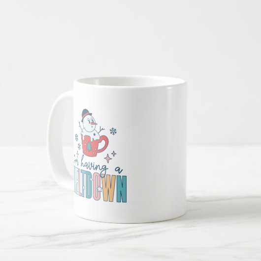 Grappig dat ik een meltdown Schattigee sneeuwpop h Koffiemok (Voorkant links)