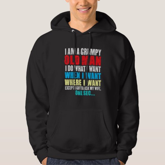 Grappig dat ik een onnozel oud Man ben dat ik doe  Hoodie (Voorkant)