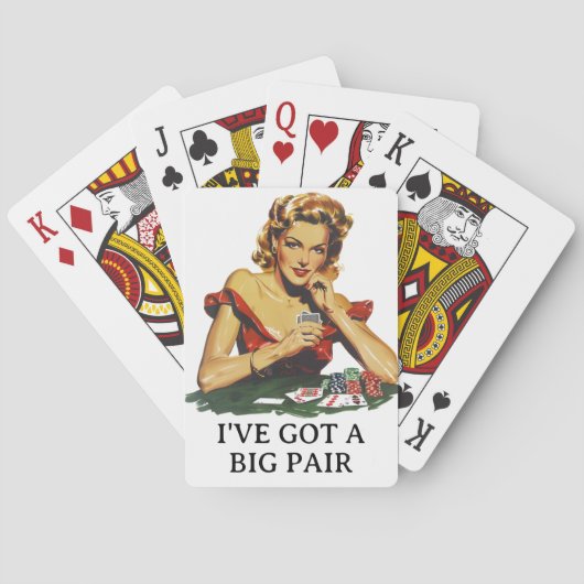 Grappig dat ik een paar retro heb pokerkaarten (Achterkant)