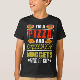 Grappig dat ik een pizza en kip nuggets kip nugg b t-shirt