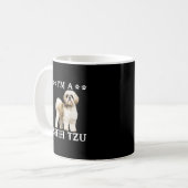 Grappig dat ik een sjiitische Tzu/Hondenliefhebber Koffiemok (Voorkant links)