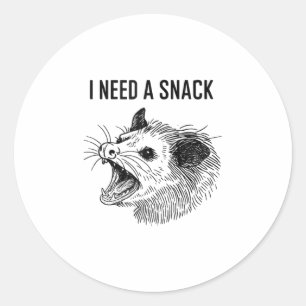 Grappig dat ik een snackmeme nodig heb - Screaming Ronde Sticker