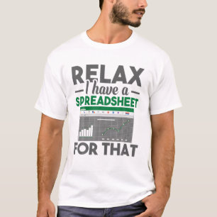 Grappig dat ik een spreadsheet heb voor die actuai t-shirt