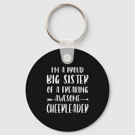 Grappig dat ik een trotse grote zus van een cheerl sleutelhanger (Voorkant)