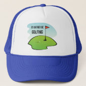 Grappig dat ik eerder Golfgulzige groene Golfer zo Trucker Pet (Voorkant)