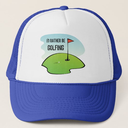 Grappig dat ik eerder Golfgulzige groene Golfer zo Trucker Pet (Voorkant)