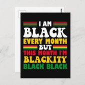 Grappig dat ik elke maand zwart ben, behalve deze briefkaart (Voorkant / Achterkant)