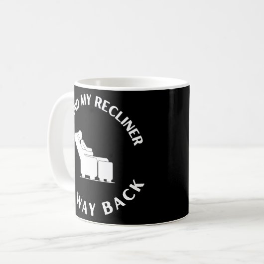 Grappig dat ik en mijn recliner helemaal terug Jok Koffiemok (Voorkant links)
