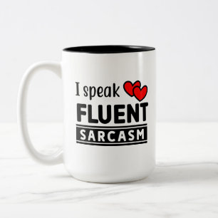 Grappig dat ik fluent Sarcasm spreek Tweekleurige Koffiemok