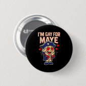 Grappig dat ik gay ben voor Maye Ronde Button 5,7 Cm (Voorkant /achterkant)