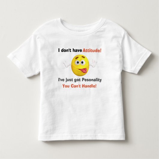 Grappig dat ik geen Attitude quote heb Kinder Shirts (Voorkant)
